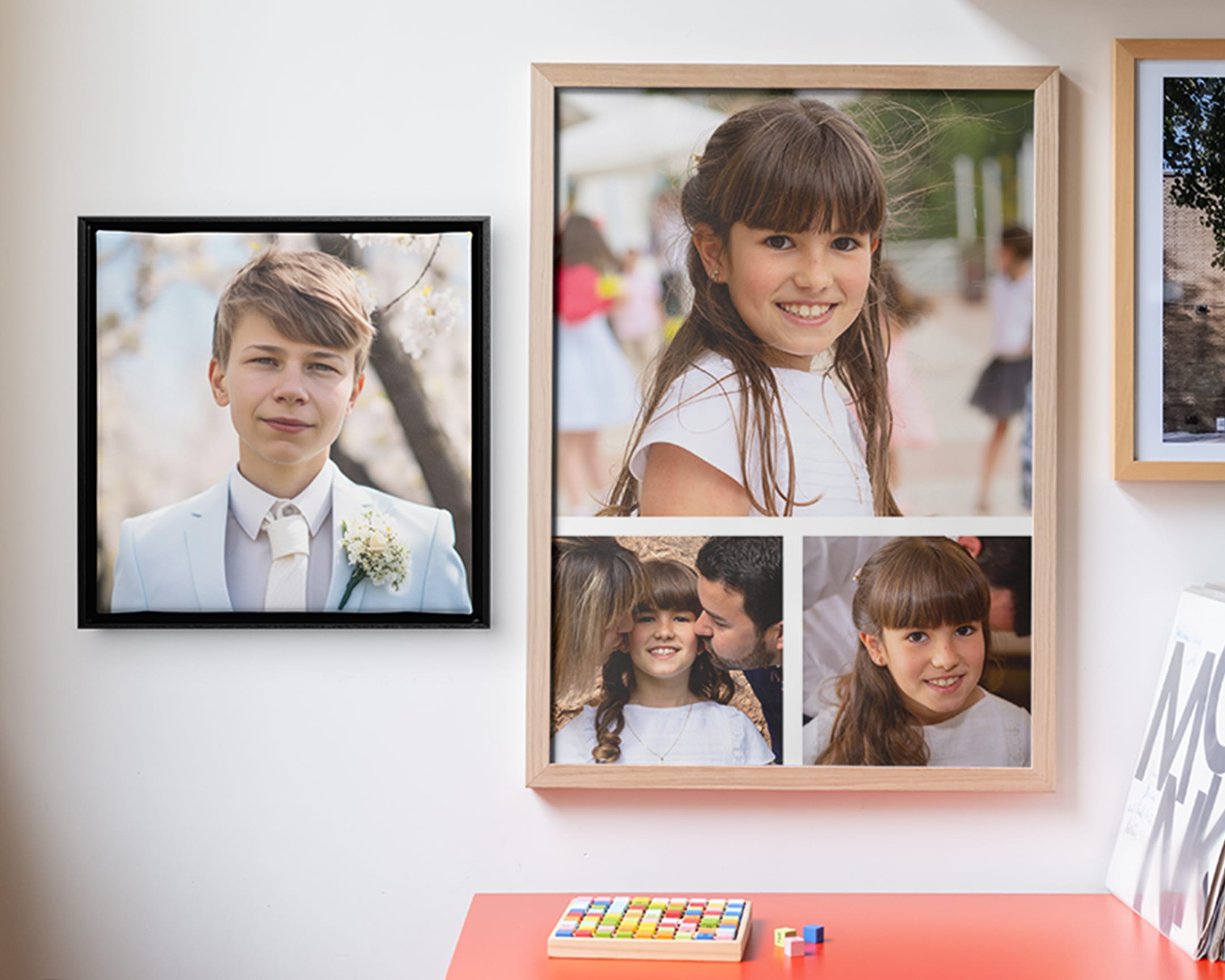 Wandbild mit Collage und Produkte ohne Collage