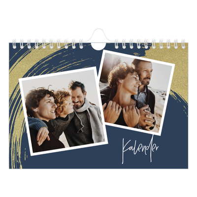 Fotokalender A5 — Goldene Pinselstriche [deckblatt]