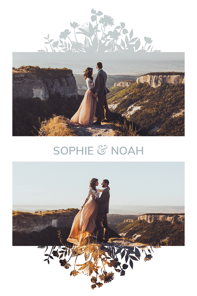 Einladungskarten — Blumenmotiv