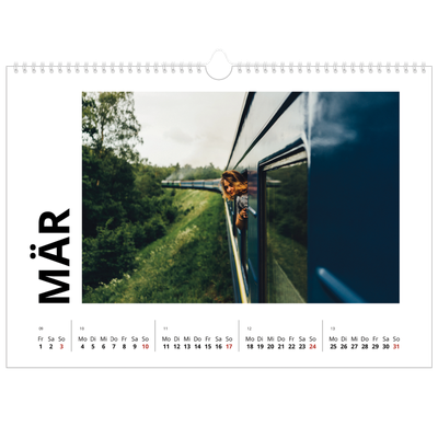 Fotokalender A3 — Datum groß [Marsch]