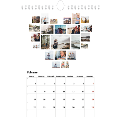Fotokalender A4 (20 x 30 cm) — Collage shapes [Februar]