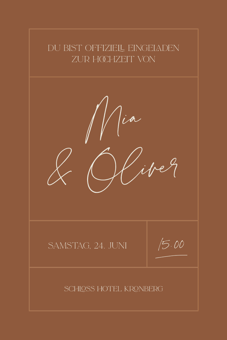 Einladungskarten — Warme Erdtöne