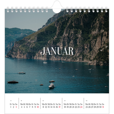 Jahreskalender Quadratisch — Endloses Entfliehen [Januar]