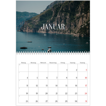 Fotokalender A4 doppelt — Endloses Entfliehen