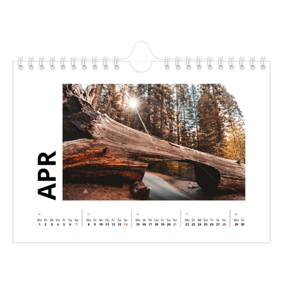 Fotokalender A5 — Datum groß [April]