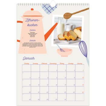 Fotokalender A3 — Ein Jahr in Rezepten