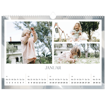 Fotokalender A3 — Farbpinsel-Effekt