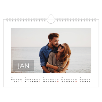 Fotokalender A4 — Datumsfeld-Overlay