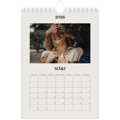 Fotokalender A5 — Schlicht in Creme [Marsch]