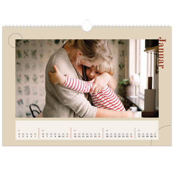Fotokalender A3 — Assymetrischer Text
