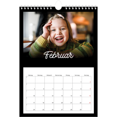 Fotokalender A4 (20 x 30 cm) — Schwarzes [Februar]