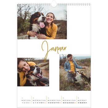 Fotokalender A3 — Goldstift