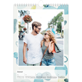 Fotokalender A4 — Wasserfarbentupfer