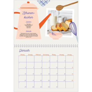 Fotokalender A4 doppelt — Ein Jahr in Rezepten