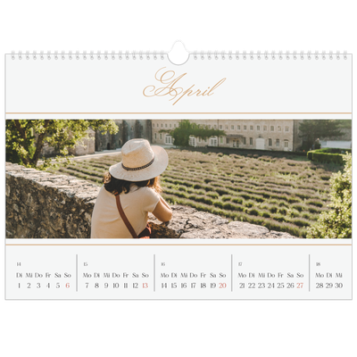 Fotokalender A3 — Goldschrift Banner [April]