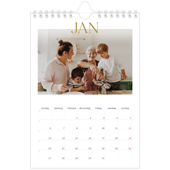 Fotokalender A5 — Großer goldener Text