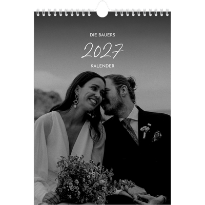 Fotokalender A4 (20 x 30 cm) — Elegante Schrift [deckblatt]