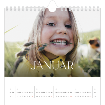 Jahreskalender Quadratisch — Zwölf große Monate [Januar]