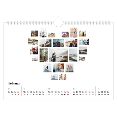 Fotokalender A4 — Collage shapes [Februar]
