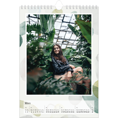 Fotokalender A4 (20 x 30 cm) — Wasserfarbentupfer [Marsch]