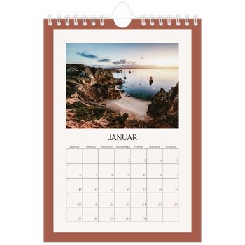 Fotokalender A5 — Klassische Farben