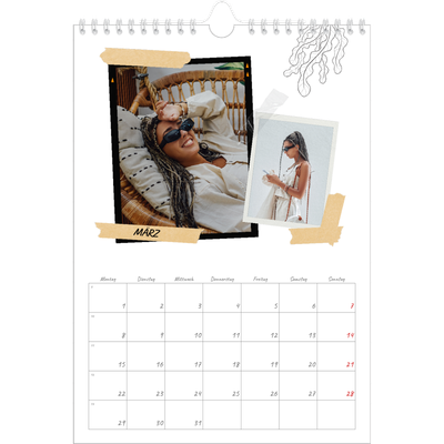 Fotokalender A4 (20 x 30 cm) — Scrapbook-Flair [Marsch]
