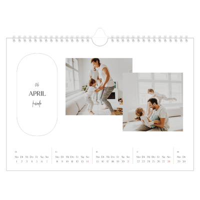 Fotokalender A4 — Große Pläne [April]