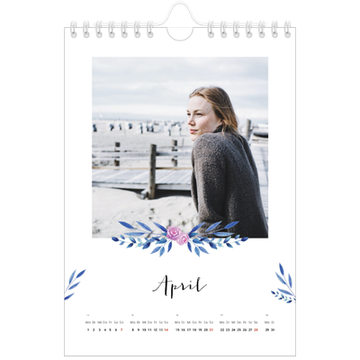 Fotokalender A5 — Blumen-Illustrationen [April]