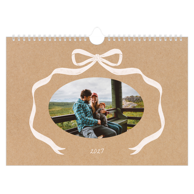 Fotokalender A4 — Kraftpapier und Schleife [deckblatt]