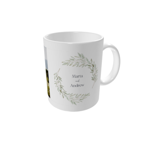 Tasse bedrucken — Hochzeit im Grünen