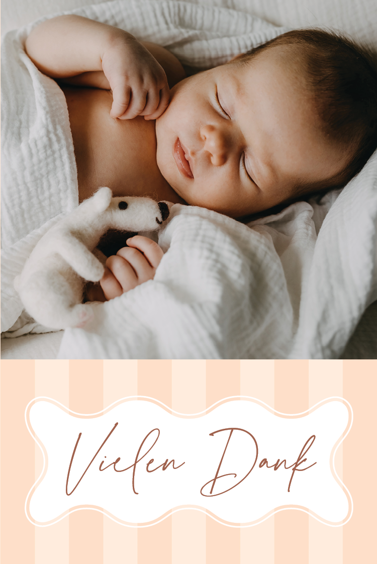 Dankeskarten — Pastell-Wellen