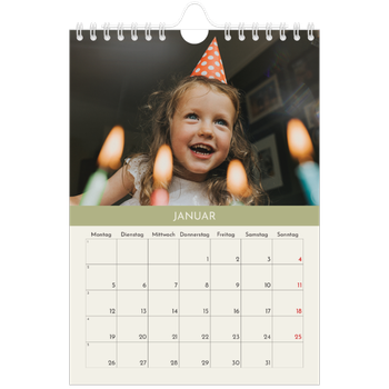 Fotokalender A5 — Pastellfarbene Monate
