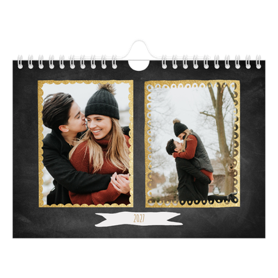 Fotokalender A5 — Glitzernder Rahmen [deckblatt]