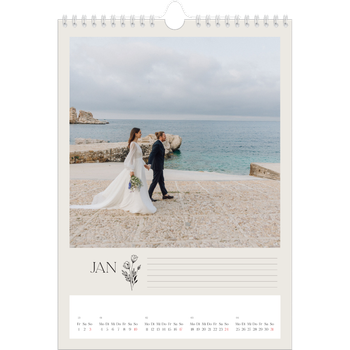 Fotokalender A4 — Blühende Initialen