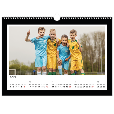 Fotokalender A3 — Schwarzer Rahmen [April]