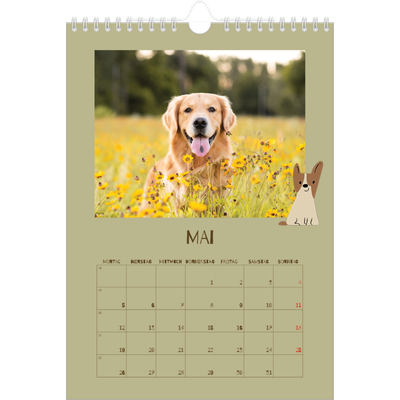 Fotokalender A4 (20 x 30 cm) — Verspielter Welpe [deckblatt]