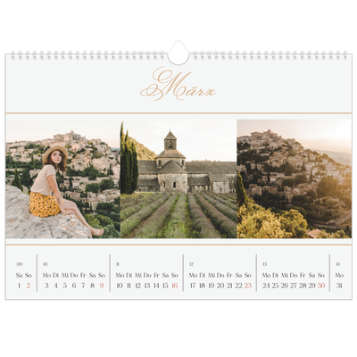 Fotokalender A3 — Goldschrift Banner [Marsch]