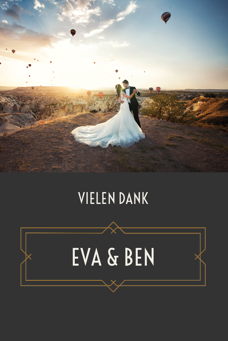 Dankeskarten — Gatsby Namensschild