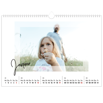 Fotokalender A3 — Durchsichtige Rahmen