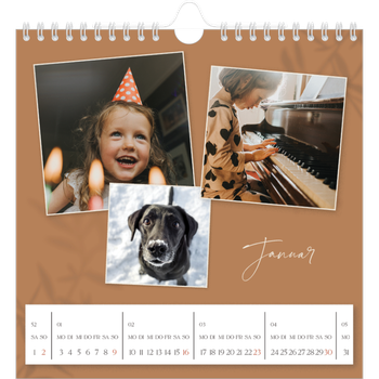 Fotokalender Quadratisch — Warme Erdtöne