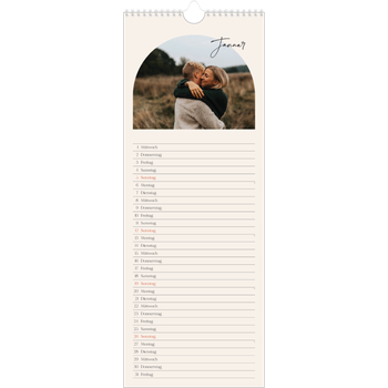 Küchenkalender (15 x 40 cm) — Erinnerungsbogen