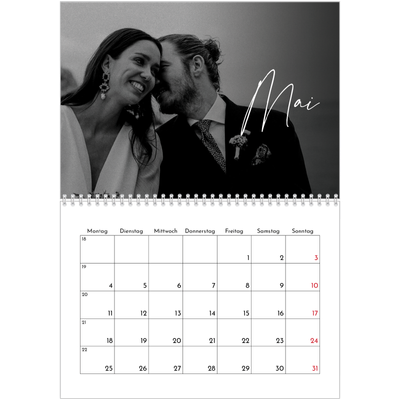 Fotokalender A4 doppelt (30 x 40 cm) — Elegante Schrift [deckblatt]
