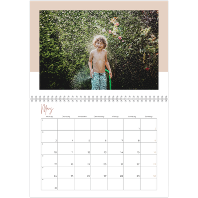 Fotokalender A4 doppelt (30 x 40 cm) — Erdige Töne [Marsch]