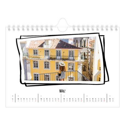 Fotokalender A5 — Scrapbook-Schnappschüsse [Marsch]