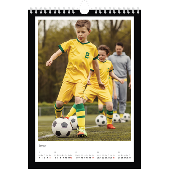Fotokalender A4 — Schwarzer Rahmen