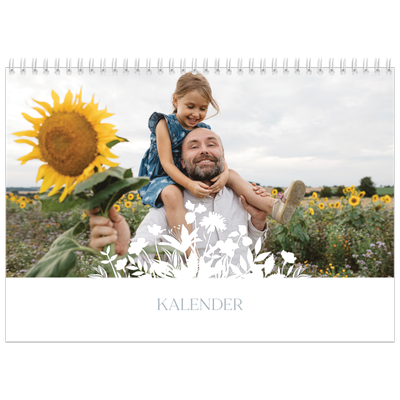 Fotokalender A4 doppelt (30 x 40 cm) — Blumenmotiv [deckblatt]
