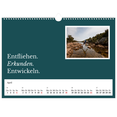 Fotokalender A3 — Redaktionelle Erde [April]