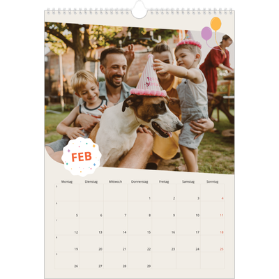 A3 Jahreskalender — Kultiger Geburtstag [Februar]