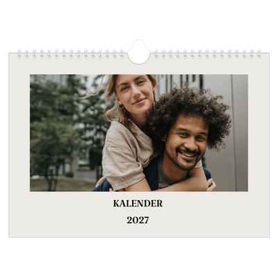 Fotokalender A4 — Schlicht in Creme [deckblatt]