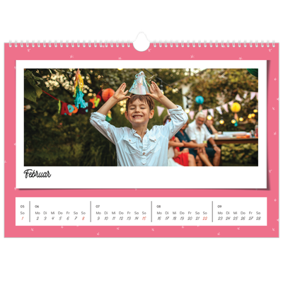 Fotokalender A3 — Bunte Retro-Bilder [Februar]
